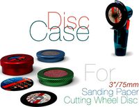 3" Cutting Wheel Disc Case for Angle Grinder and Sanding Paper by Perinski