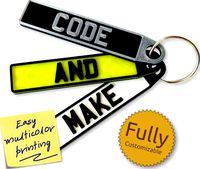 Personalised EU/UK/GB Vehicle Registration Number Plate Keyring by Code_and_Make