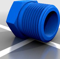 Shower Head to Garden Hose Adaptor NPT 1/2 female to 3/4 male by netnetter444