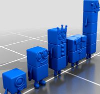 NumberBlocks Blender Project  by Artisticraft