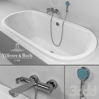 Ванна Villeroy & Boch Subway, Смеситель Villeroy & Boch Cult