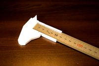 Calipers attachment for a ruler, Snap fit remix by KuniKuniMitanni