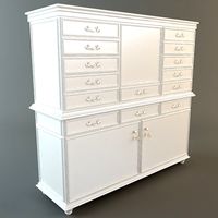 Antique White Drawer Storage Cabinet3d model