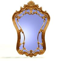 golden wall mirror3d model