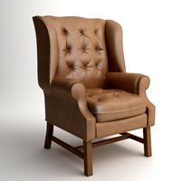 Traditional Wing Back Armchair3d model