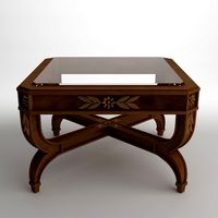 Antique Glass Coffee Table3d model