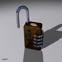 Mini code Padlock3d model