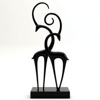 Statue 2 antelopes3d model