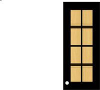 Wall Single Door 36H with Hewitt Bistro Glass Insert