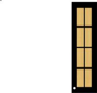 Wall Single Door 54H with Hewitt Bistro Glass Insert