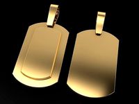 ID Bar Dogtag Pendant | 3D