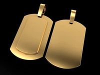 ID Bar Dogtag Pendant Large | 3D