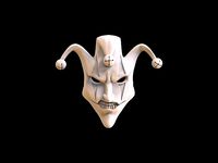 Mask face jester joker relief 3D print model | 3D