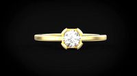 Solitaire ring 3dmodel 3D print model | 3D
