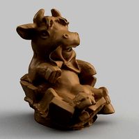 Vache dans un tonneau | 3D
