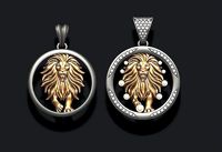 Horoscope Lion pendants pack | 3D