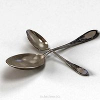 Art tablespoon and tea spoon | 3D