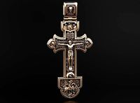 Orthodox cross with savior and saints 537 | 3D
