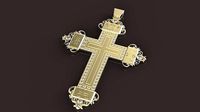Cross with diamonds | 3D