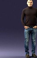 Man in a turtleneck and jeans 0363 | 3D