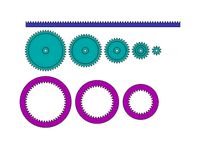 Mini Spur Gears Metric Set  | 3D