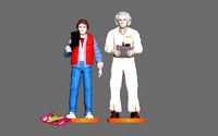 MARTY MCFLY DOC EMIT BROWN BACK TO THE FUTURE FIGURINE MINIATURE | 3D