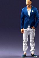 Smiling man in a blue jacket 0357 3D Print Ready | 3D