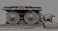 Stone Chariot Hampi replica | 3D