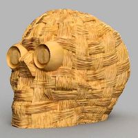 skull wood band yeux x2 | 3D