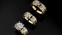 tripples wedding ring | 3D