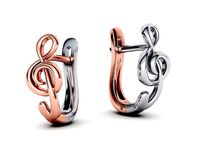 Unique Earrings Musical Note Treble Clef Note Earrings  | 3D