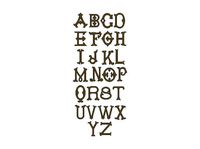 Vintage Monogram Font Letters Alphabet  | 3D