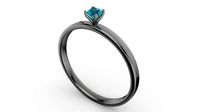 Ring - Solitary Palladium Collection | 3D