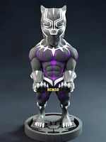 Black Panther cellphone and joystick holder | 3D