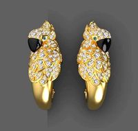 earrings parrot | 3D