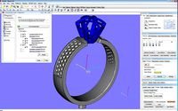 ring  001 for stones one carat | 3D