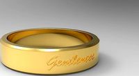 Gentleness Ring gold 24k polished | 3D