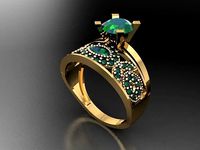 TW064- Diamond ring | 3D