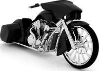 Bagger Chopper Motorcycle 3D Printable Model STL | 3D