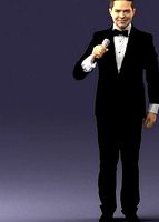Man with a microphone in a suit 0316 3D Print Ready | 3D