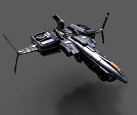 Scifi space ship Starship 3D model