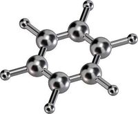 Benzene Molecule - Ball and Stick | 3D