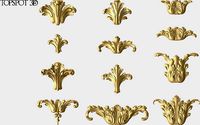 Vertical Acanthus Leaves Set | 3D