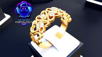 Gold ring - lovely lovely day | 3D