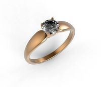 engagement with half carat 3D | 3D