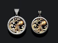 Horoscope acuario pendants pack | 3D