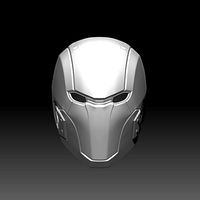 High-detail Red Hood helmet mask for cosplay Injustice 2 DC | 3D