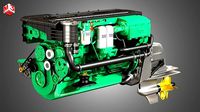 Penta D6-330 Engine - 6 Cylinder Marine Engine