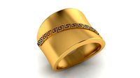 ring with a Greek pattern | 3D