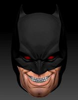 Flashpoint Batman Head Sculpt - Crazy Head | 3D